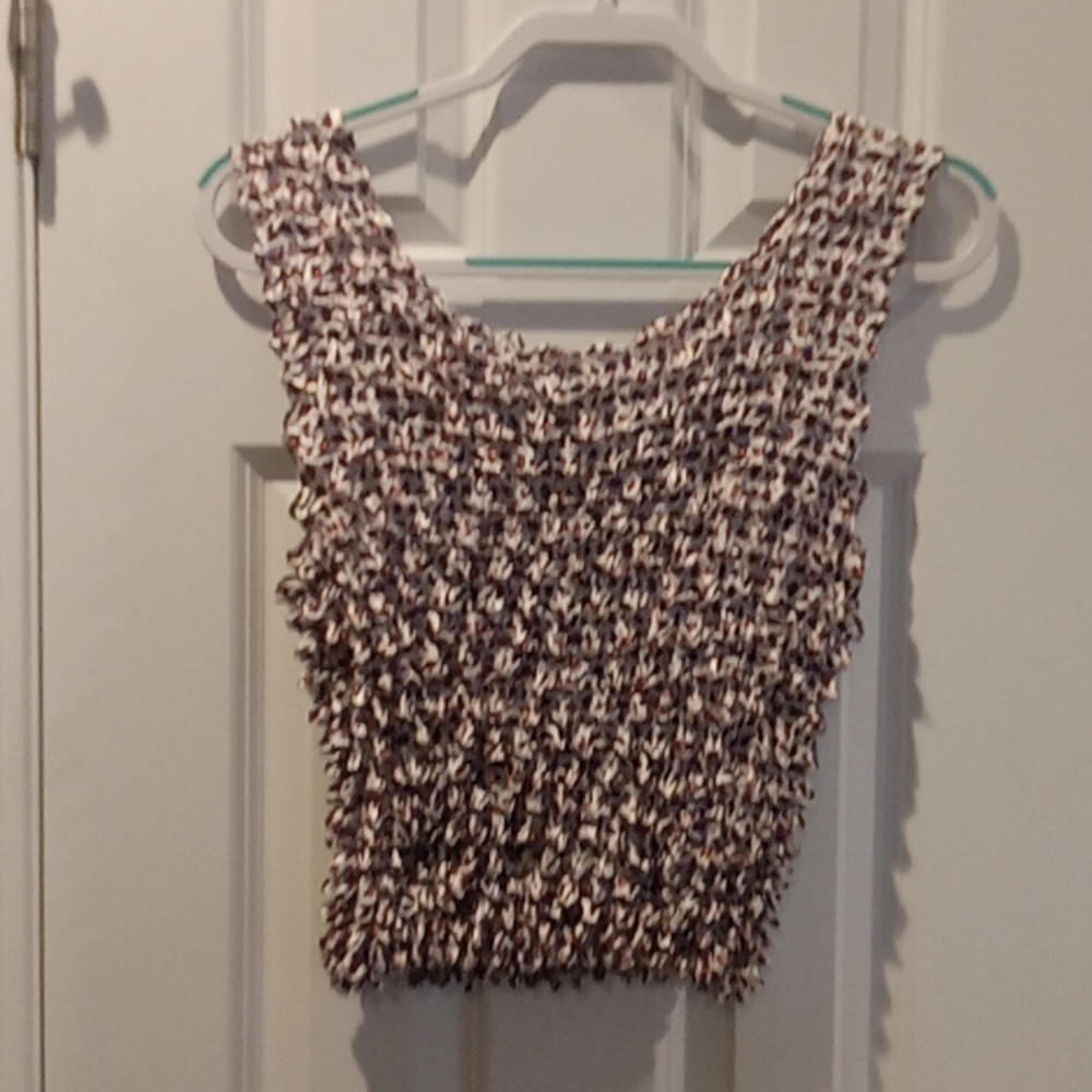 Vintage Textured Crop Top in Multicolor - Picture 3 of 4